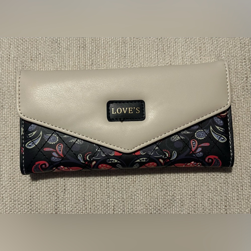 Love Women's Black and Cream Wallet